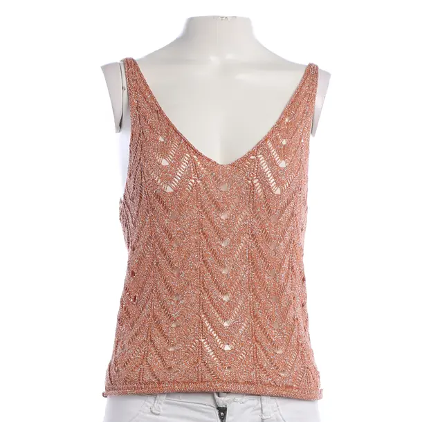 Top, in Orange, Polyester, Twin Set