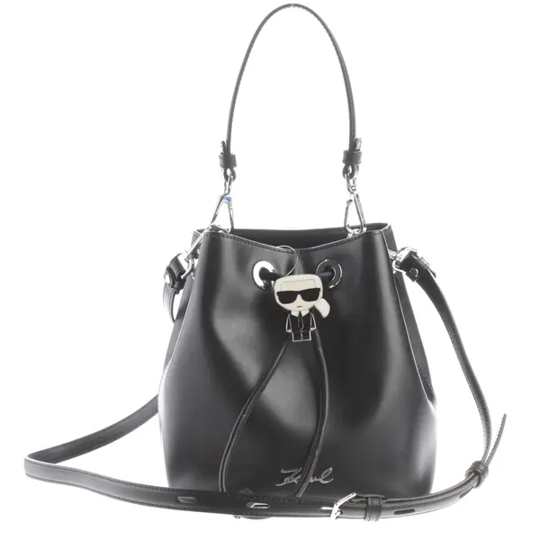 Umhängetasche, in Schwarz, Leder, Karl Lagerfeld