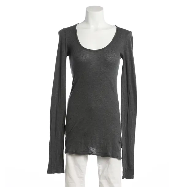 Longsleeve, in Grau, Baumwolle, American Vintage