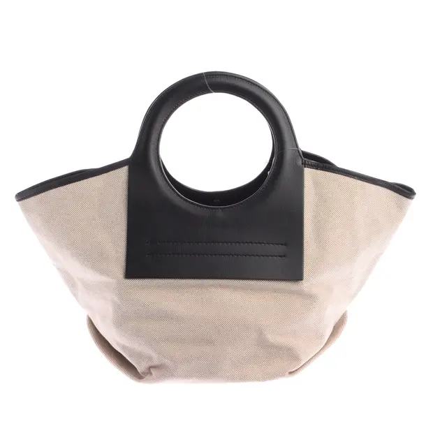 Handtasche, in Beige, Baumwolle, Hereu