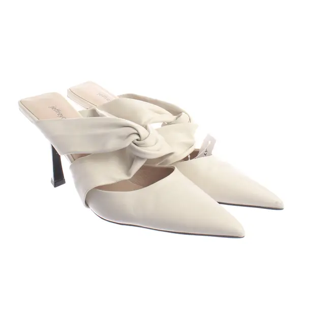 Heeled Mules, in Cream, Jeffrey Campbell