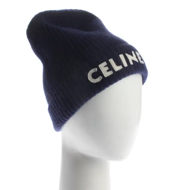 Beanie, in Navy, Wool, Céline