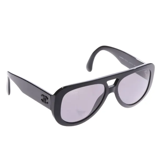 Sonnenbrille, in Schwarz, Kunststoff, Chanel