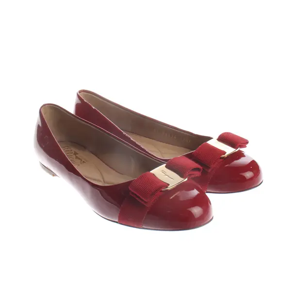Ballerinas, in Rot, Salvatore Ferragamo