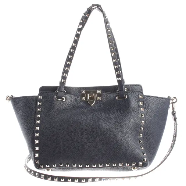 Handbag, in Blue, Leather, Valentino