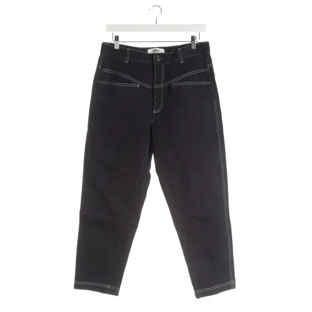 Jeans Boyfriend, in Navy, Baumwolle, Fendi