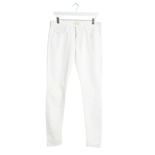 Slim Fit Jeans in White, Cotton, Mother