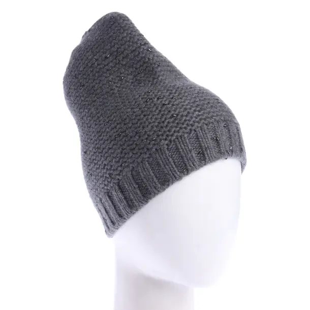 Beanie in Gray, Wool, Fabiana Filippi