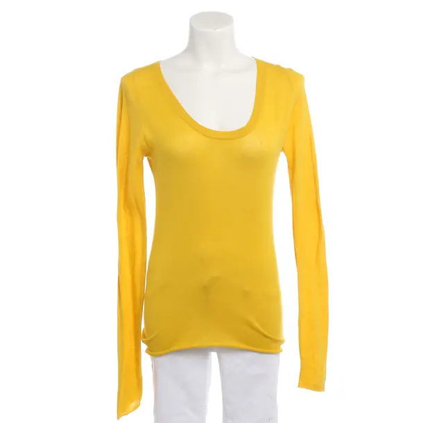 Long Sleeve Shirt in Yellow, Cotton, American Vintage