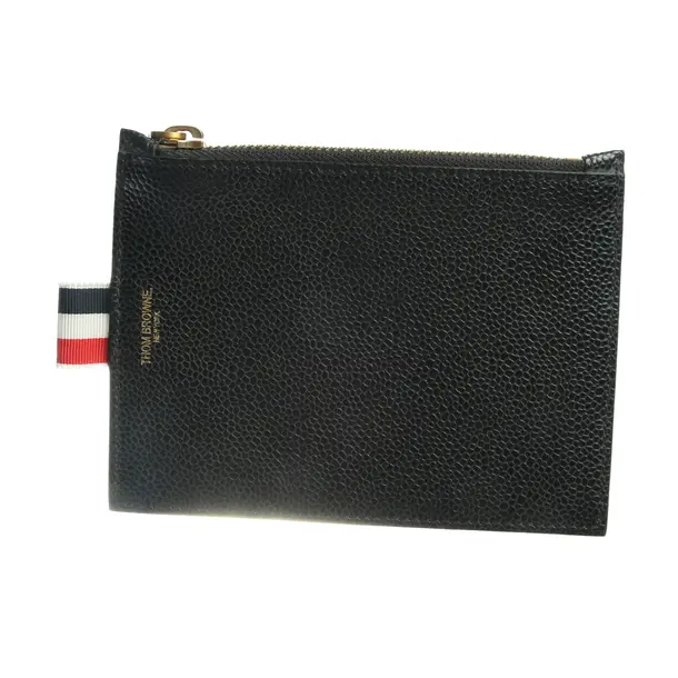 Etui in Schwarz, Leder, Thom Browne