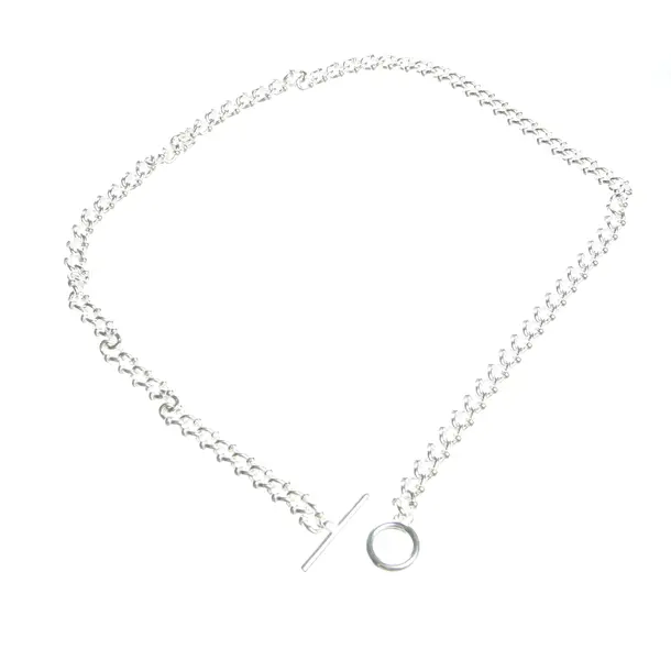 Necklace in Metallic, 925 Sterling Silver, All Blues