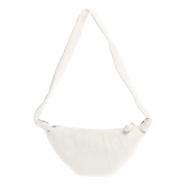 Handtasche in Weiß, Leder, Lemaire