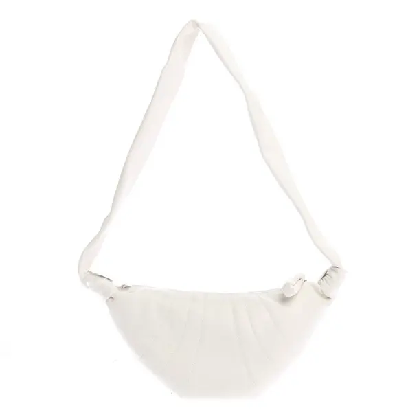 Handbag in White, Leather, Lemaire