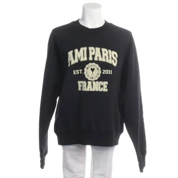 Sweatshirt in Schwarz, Baumwolle, Ami Paris