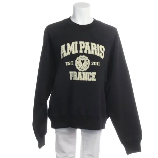 Sweatshirt in Schwarz, Baumwolle, Ami Paris