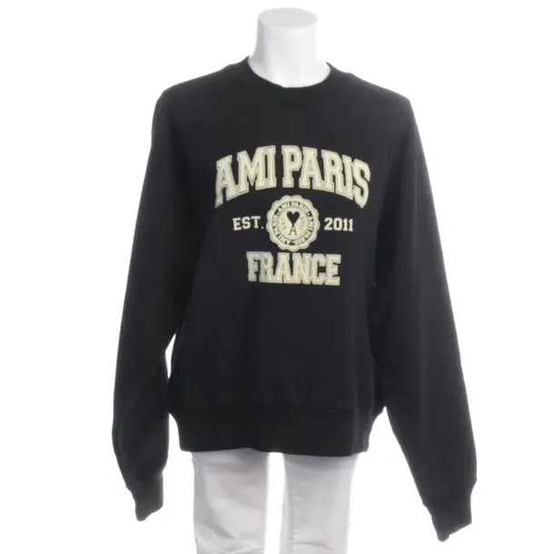Sweatshirt in Schwarz, Baumwolle, Ami Paris