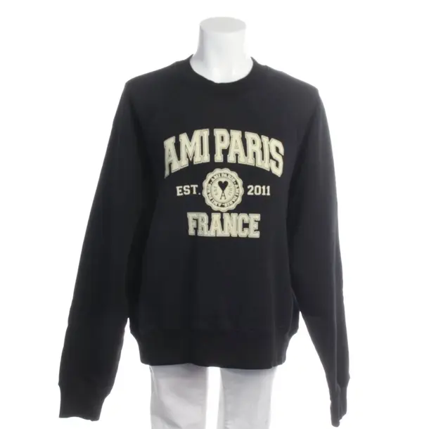 Sweatshirt in Schwarz, Baumwolle, Ami Paris