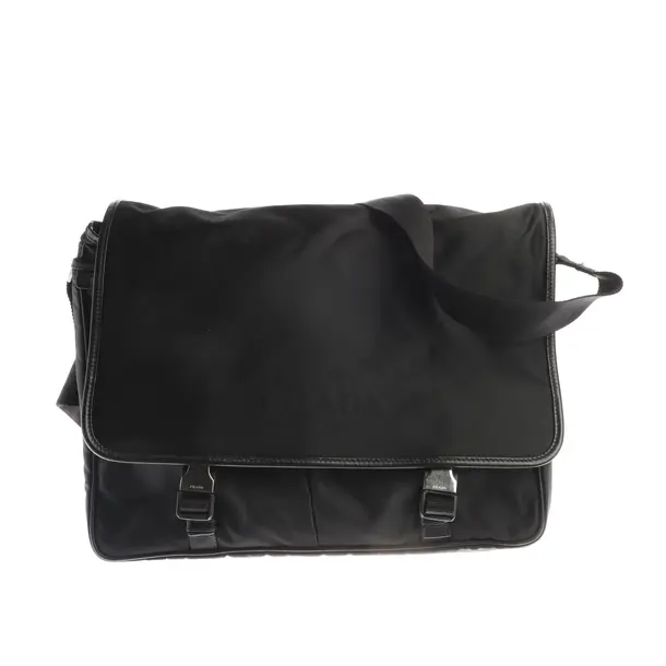 Shoulder Bag in Black, Polyamide, Prada