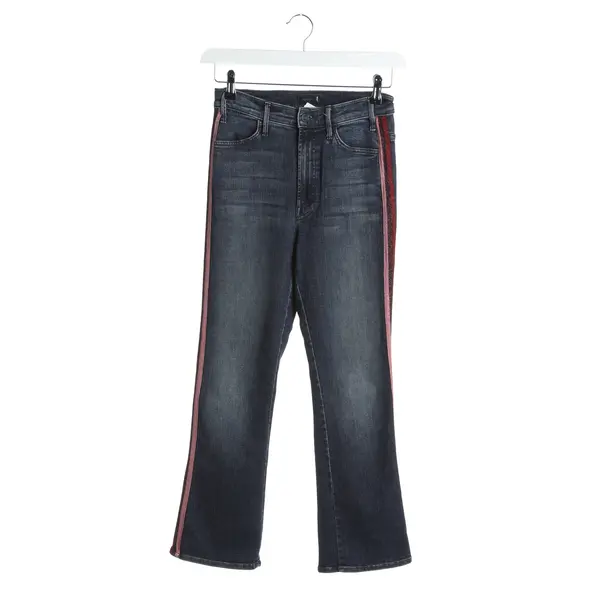 Straight Fit Jeans in Blue, Cotton, Mother