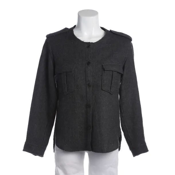 Bluse, in Dunkelgrau, Wolle, Isabel Marant