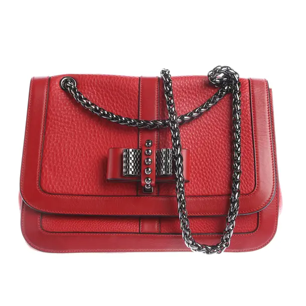 Shoulder Bag in Red, Leather, Christian Louboutin