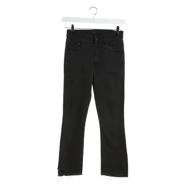 Jeans Straight Fit in Schwarz, Baumwolle, Mother