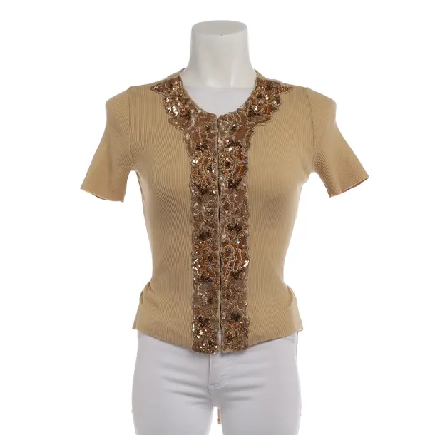 Bolero in Braun, Seide, Blumarine