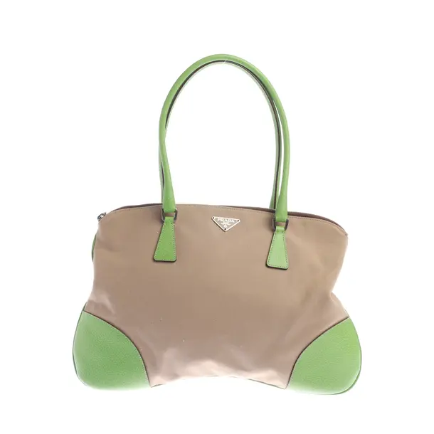 Schultertasche, in Hellbraun, Leder, Prada