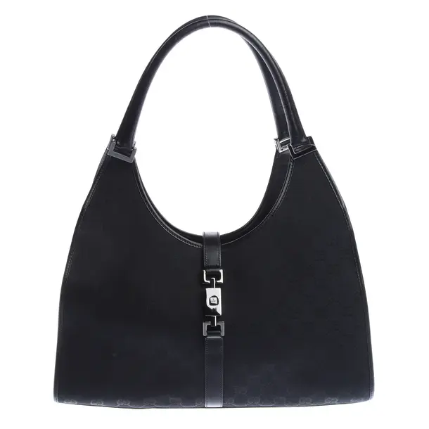 Schultertasche in Schwarz, Baumwolle, Gucci