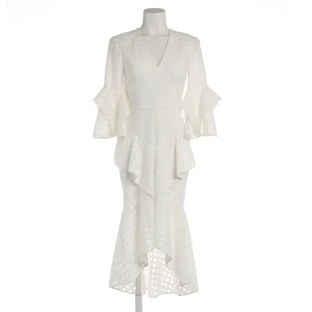 Cocktail Dress in White, Polyester, Rebecca Vallance