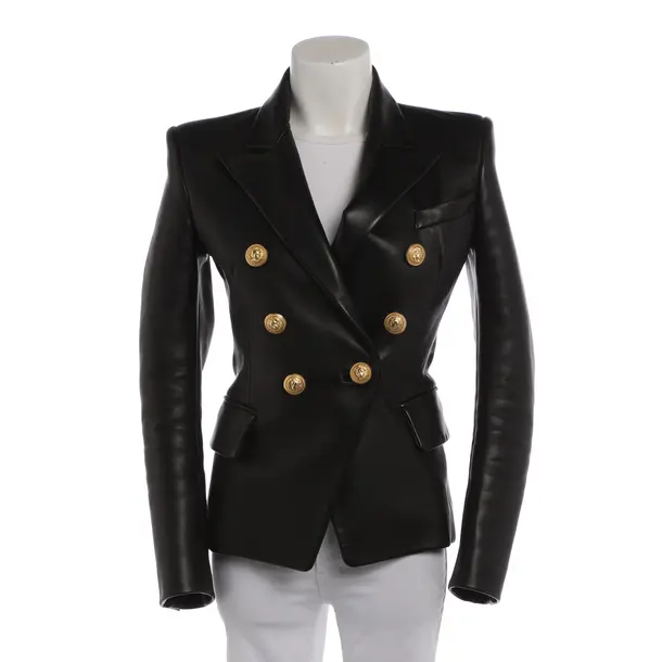 LeatherJacket in Black, Leather, Balmain