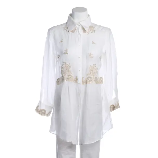 Bluse, in Weiß, Baumwolle, Ermanno Scervino