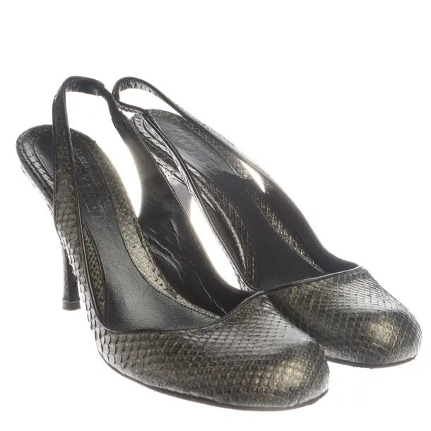 Slingbacks in Schwarz, , Alexander McQueen