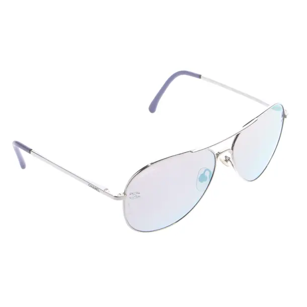 Occhiali da sole, in argento, Plastica / metallo, Chanel