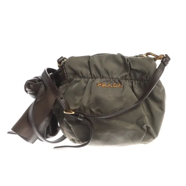 Cross Body Bag in Green, Polyester, Prada