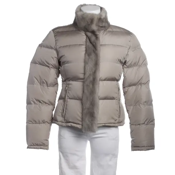 Down Puffer Jacket in Gray, Polyamide, Prada