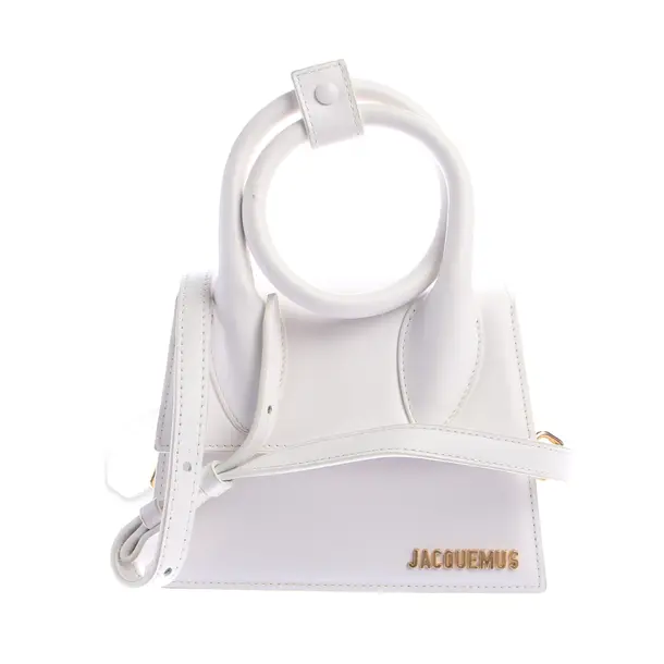 Evening Bag, in White, Leather, Jacquemus