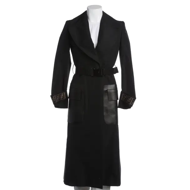 Übergangsmantel, in Schwarz, Polyester, Fendi