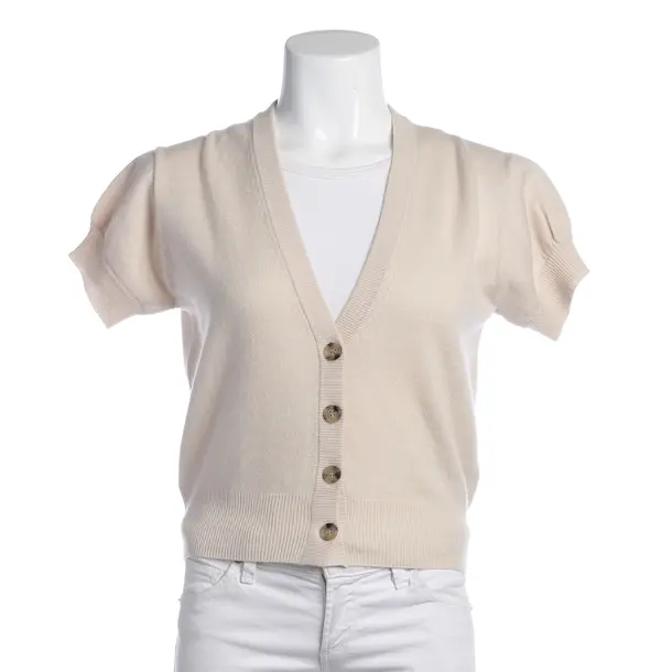 Cardigan in White, Wool, Jardin des Orangers
