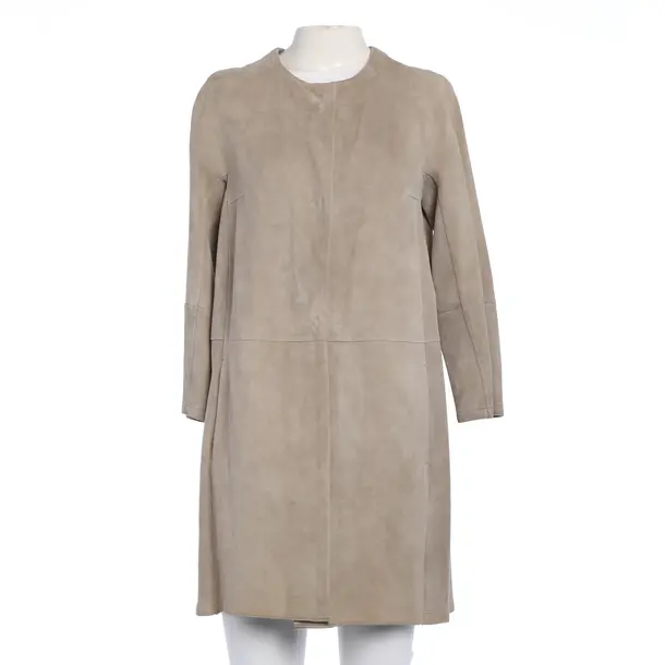 Leather Coat in Gray, Leather, Max Mara