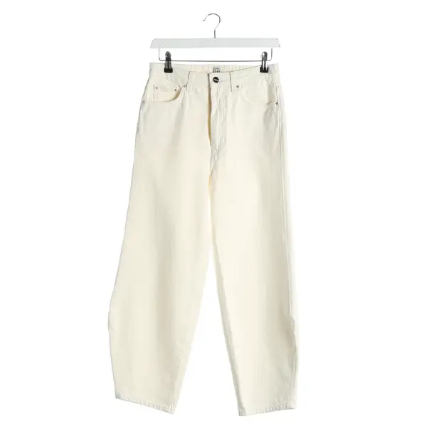 Slim Fit Jeans, in Beige, Cotton, Totême