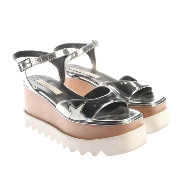 Wedges in Metallic, , Stella McCartney