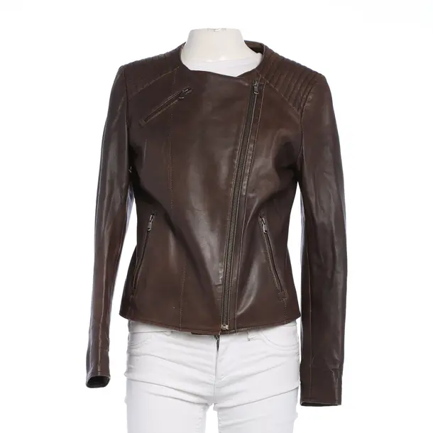 LeatherJacket in Brown, Leather, Peserico