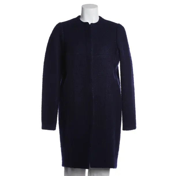 Mid-Season Coat in Blue, Wool, Balenciaga