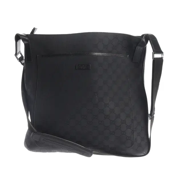 Shoulder Bag, in Black, Cotton, Gucci