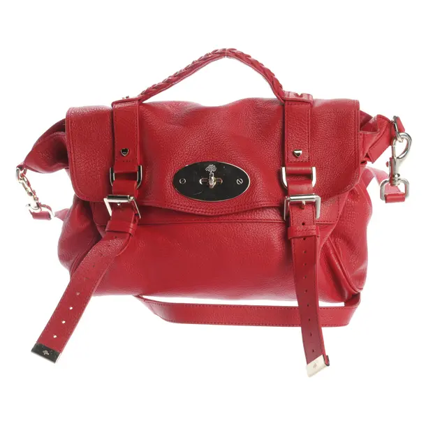 Shoulder Bag, in Red, Leather, Mulberry