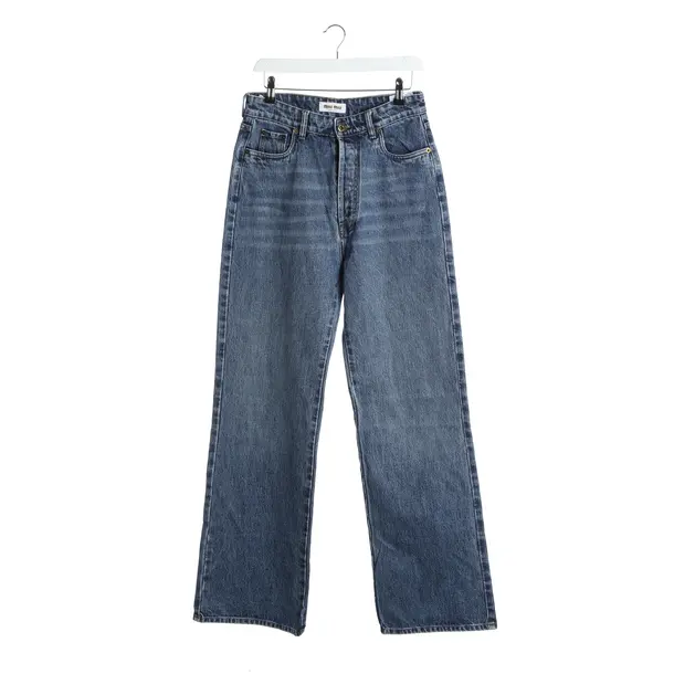 Jeans Straight Fit in Blau, Baumwolle, Miu Miu