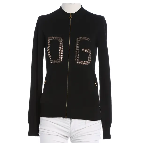 Felpa con cerniera, in Nero, Viscosa, Dolce e Gabbana