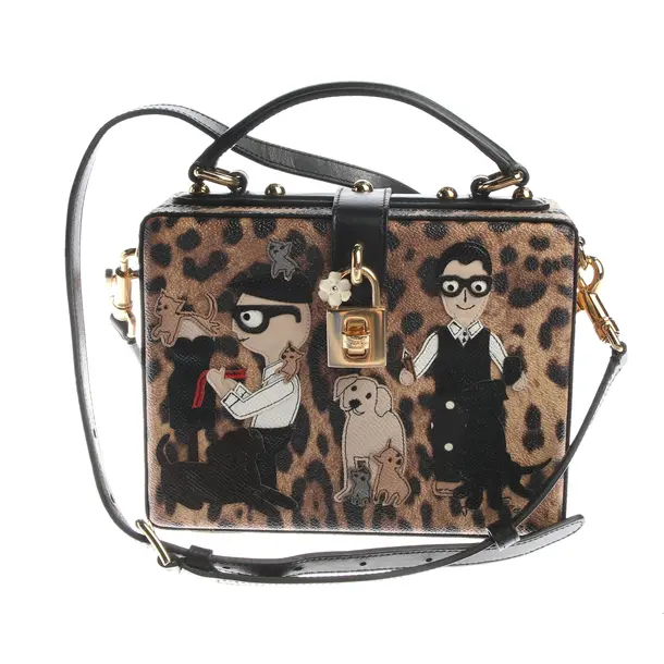 Handtasche, in Braun, Leder, Dolce & Gabbana
