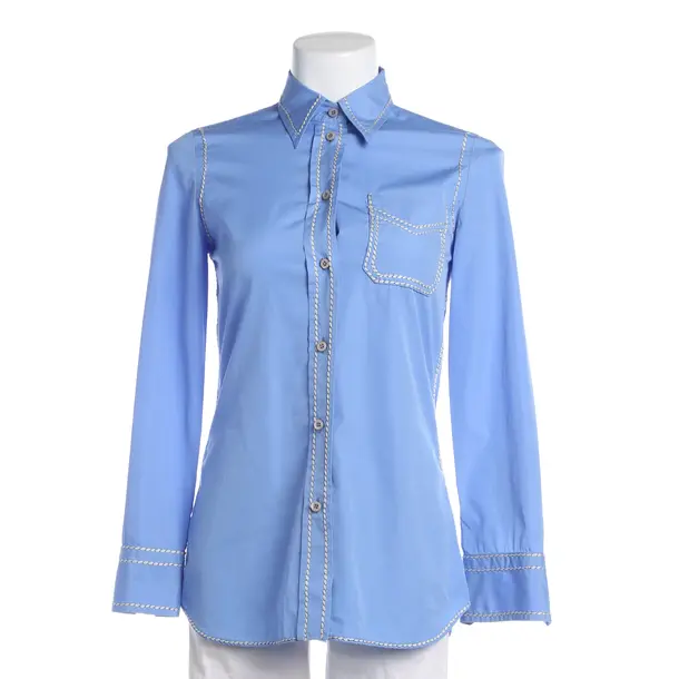 Bluse, in Blau, Baumwolle, Prada